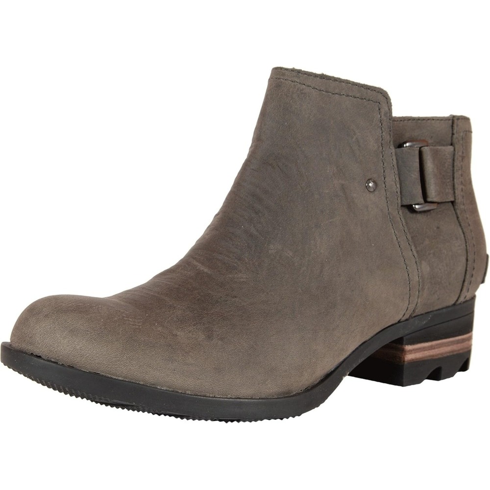 Sorel Lolla Ankle Boots Gray Leather Womens 7.5 UK 5.5 EU 38.5 - Picture 1 of 9